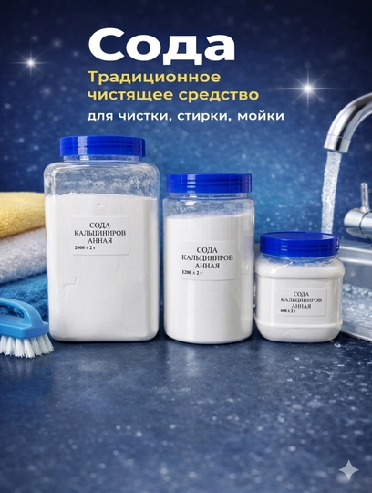 Сода кальцинированная чистящее средство, для стирки и уборки — VISMAG-KALCINIROVANNAYASODA-KaS2000
