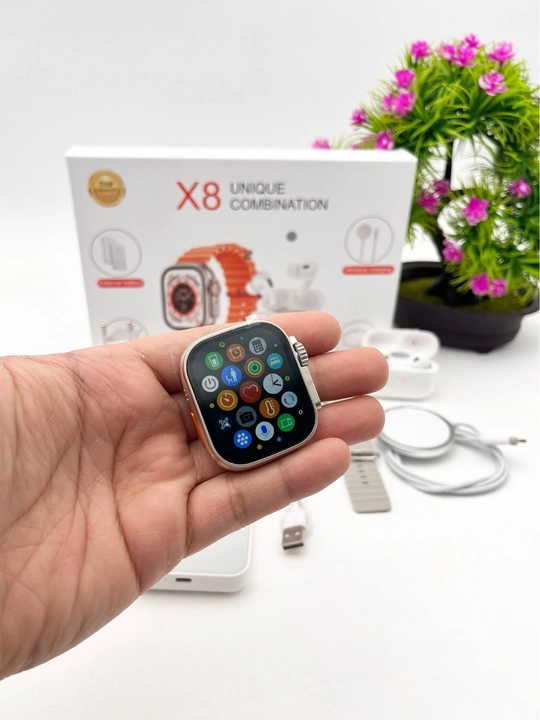 Smart Watch Ultra и Smart Watch 10, наушники Pods 2, ремешки 8–10 штук