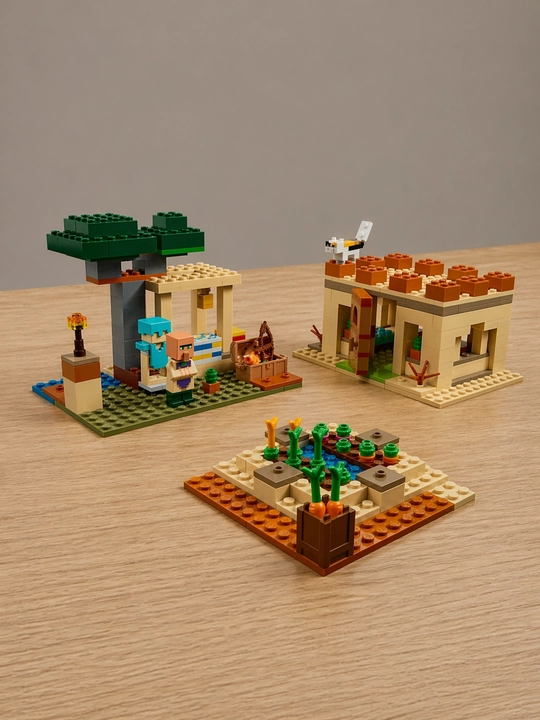 Katta konstruktorlar to'plami My World, Minecraft mavzusi, harakat figuralari bilan