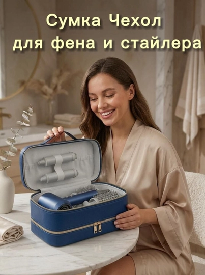 Сумка-чехол для фена и стайлера — AYA0363-2SUMCHEX-СИНИЙ