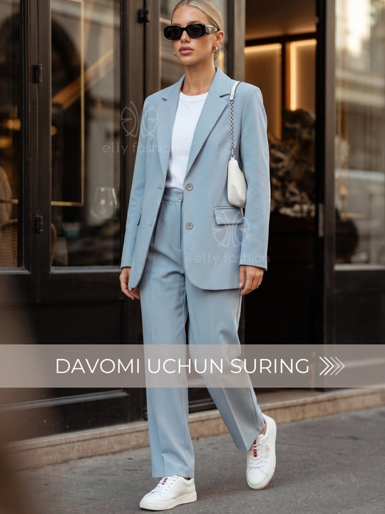 Ayollar klassik kostyumi, pidjak va shim M–3XL — ELLY FASHION
