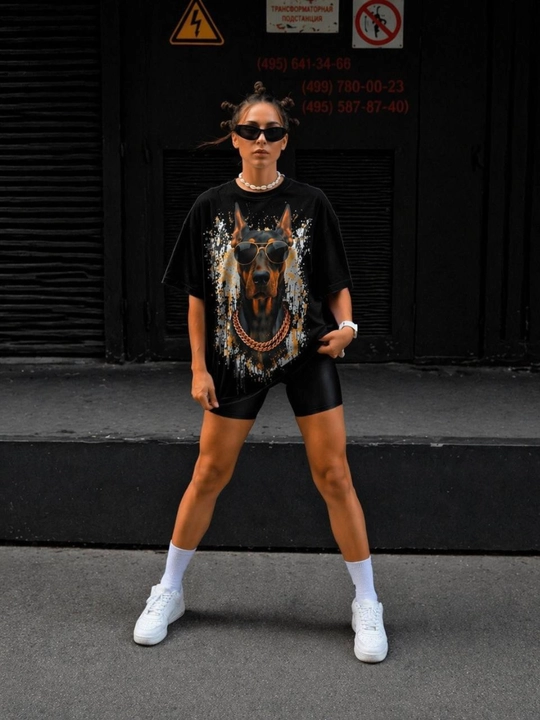 Костюм «DOBERMANN Street» футболка-туника + велосипедки - 