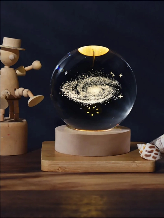 Хрустальный шар - 3D ночник, антистресс, настольный светильник, для подарка, 6 см - 