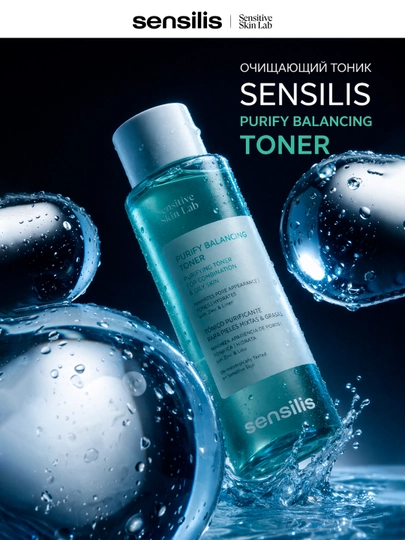 Тоник для лица Sensilis Purify Balancing Toner для жирной и комбинированной кожи, 200 мл