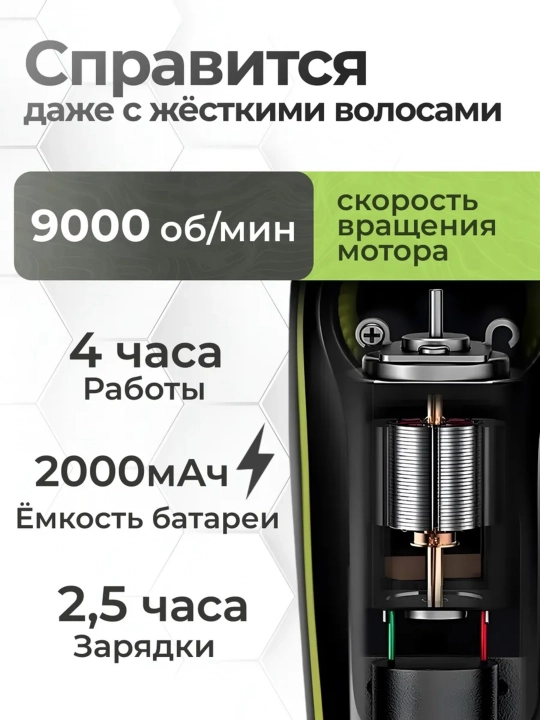 Триммер VGR V-260 —  металлический корпус, профессиональный триммер для бороды и тела 