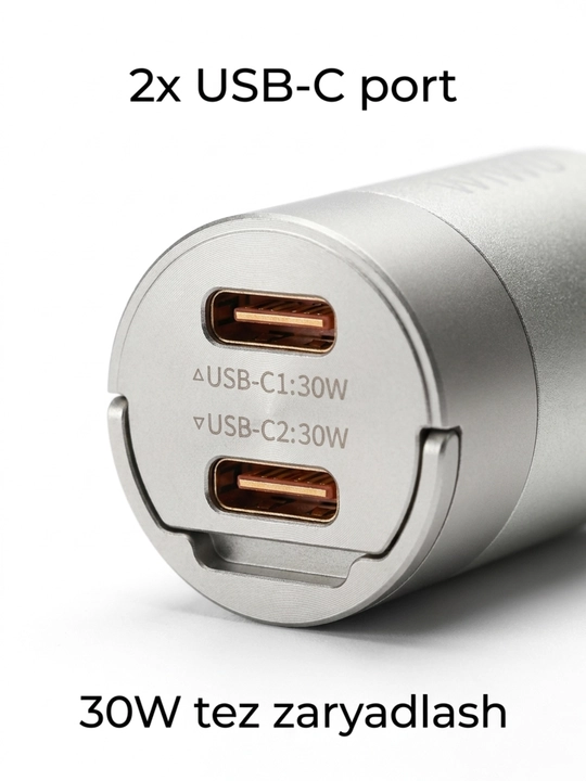 Avto zaryadlagich usb c, 30w car charger, mashina zaryadlagich, tez zaryadlash