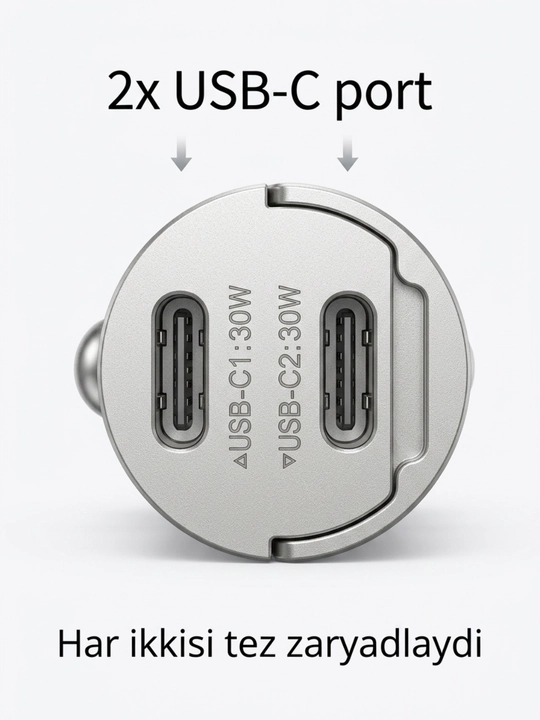 Avto zaryadlagich usb c, 30w car charger, mashina zaryadlagich, tez zaryadlash