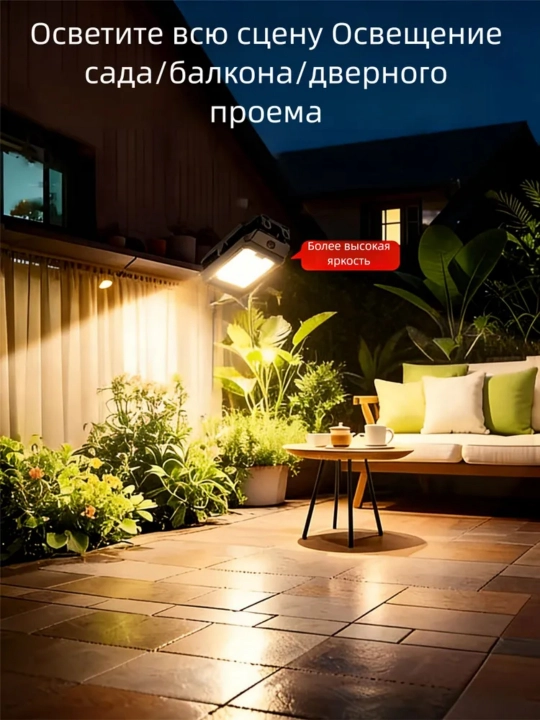Quyoshli LED chiroq, harakat sensori, IP65 himoya, tashqi foydalanish uchun