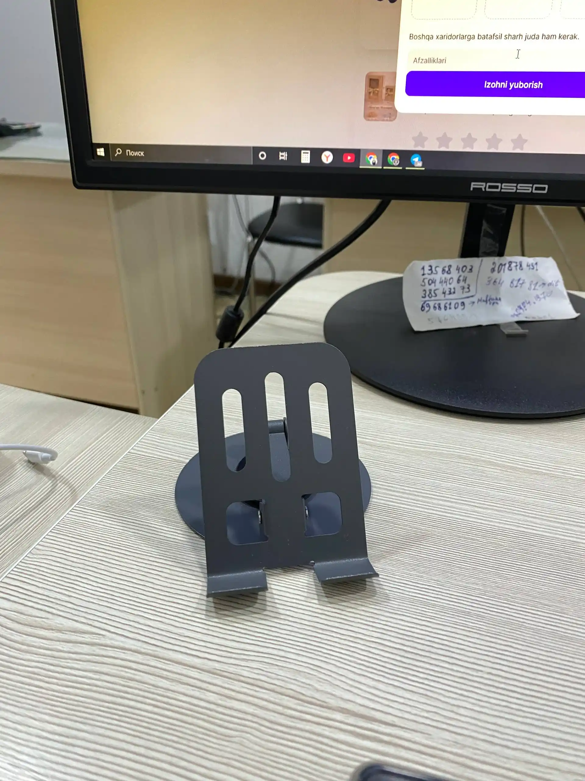 Telefon va planshet uchun ushlagich taglik buklanadigan, sozlanadigan, ushlagich, 360 aylanish