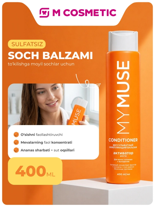 MYMUSE balzam mustahkamlovchi o'sish faollashtiruvchisi, 400 ml - 