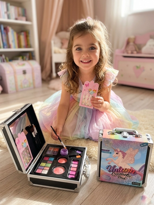 Unicorn Cosmetic Pack bolalar kosmetika to‘plami chamadonda - 