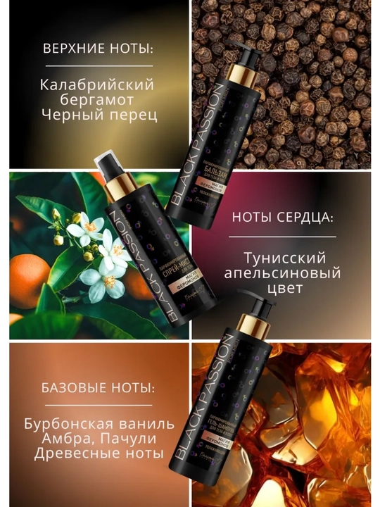 Бальзам для тела и лица BLACK PASSION for men парфюмированный увлажняющий, 240г, Белика-М