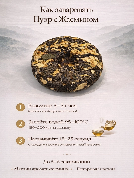Shu Puer - 3 xil (Presslangan qora choy), 100g