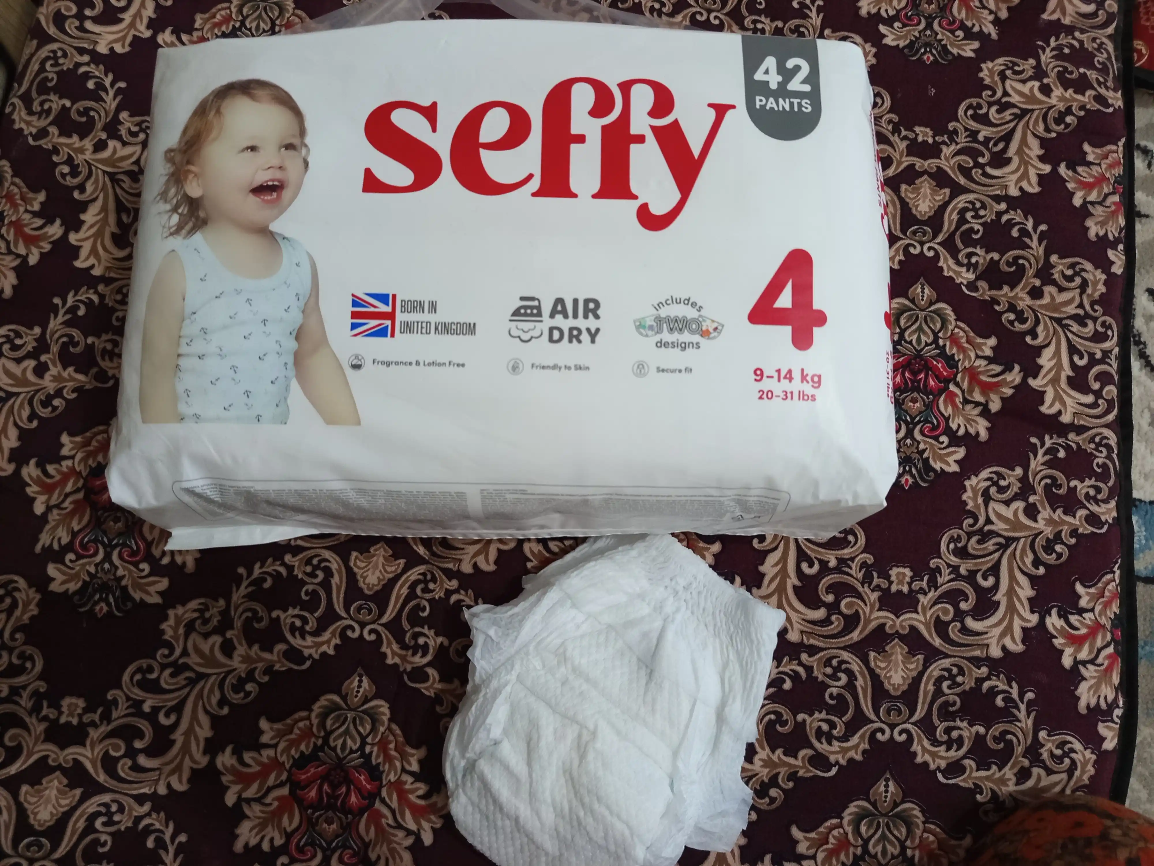 Подгузники-трусики для детей Seffy 4, 9-14 кг, 42 шт