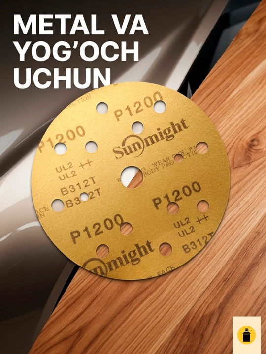 Sunmight Шлифовальный круг на липучке Gold P80 150мм 44306