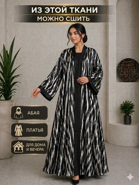Mato atlas ikat- ipakdek silliq, yumshoq tuzilishga ega, pishiq va shaklini yo‘qotmaydi