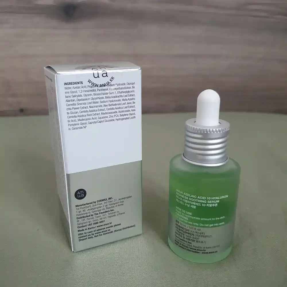 Yuz uchun zardob Anua PDRN, niacinamide, azelaic acid, pigmentatsiyaga qarshi, yaltiroqlik