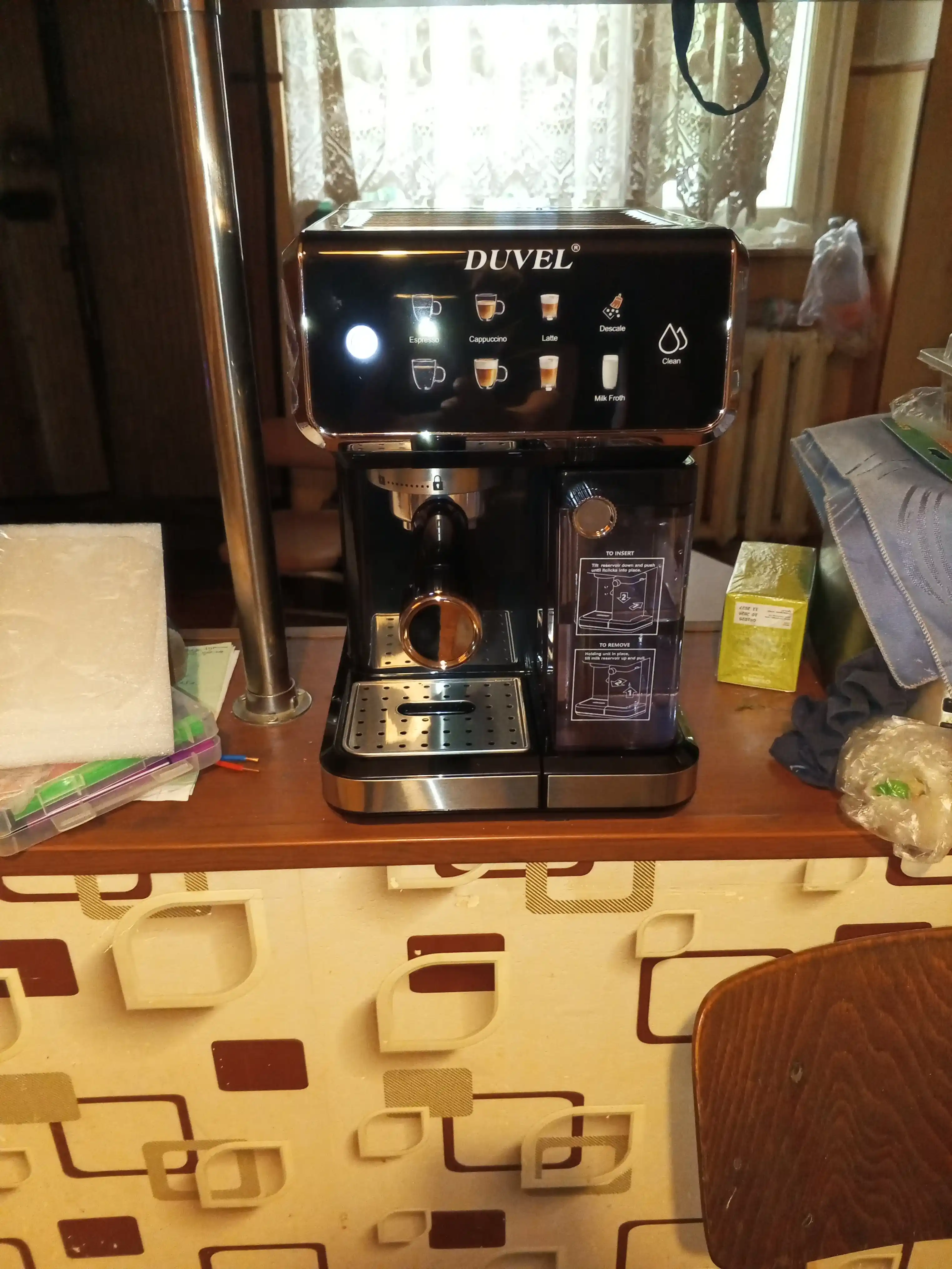 Kofe mashina Duvel, 1350W, Kofe mashina uy va ofis uchun koffe aparat
