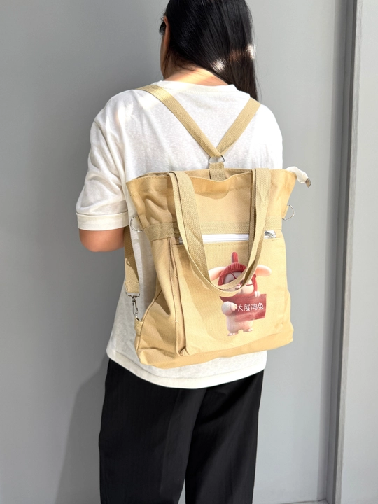 Shopper sumka transformator print bilan va uzun tasma