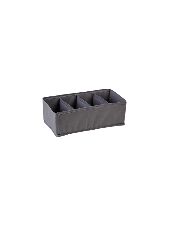Polini Home saqlash organizatori, 4 bo'lim, 32x16x10 sm, kulrang
