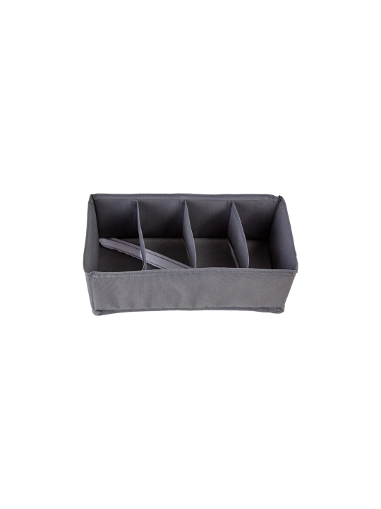 Polini Home saqlash organizatori, 4 bo'lim, 32x16x10 sm, kulrang