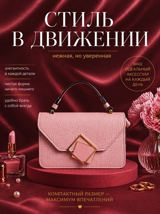 Сумка-тоут с верхней ручкой и геометрическим декоративным акцентом в классическом стиле