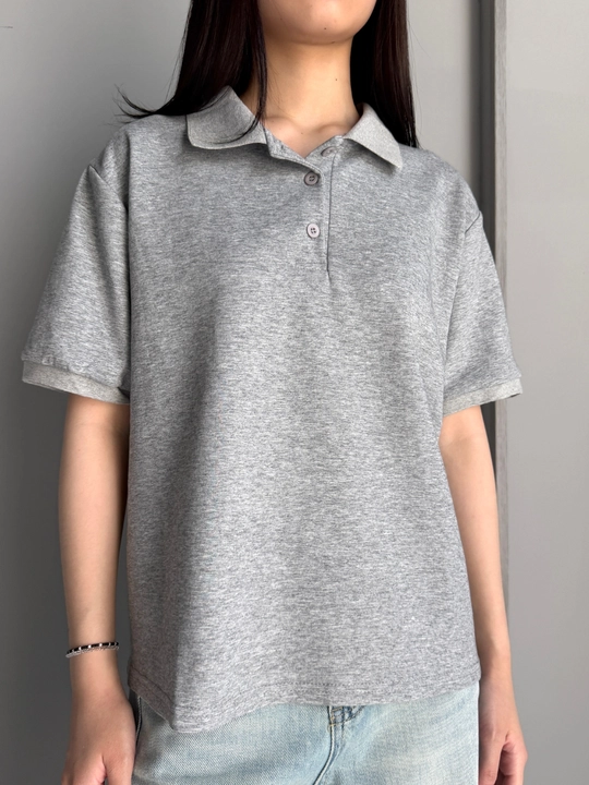 Ayollar uchun polo futbolka basic keng fason - 