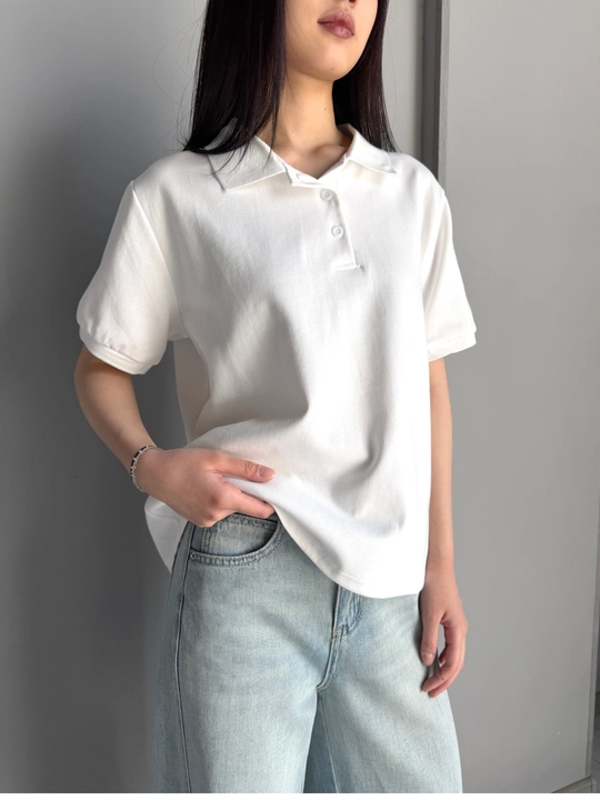Ayollar uchun polo futbolka basic keng fason