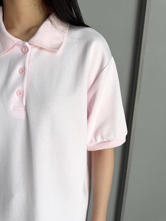 Ayollar uchun polo futbolka basic keng fason