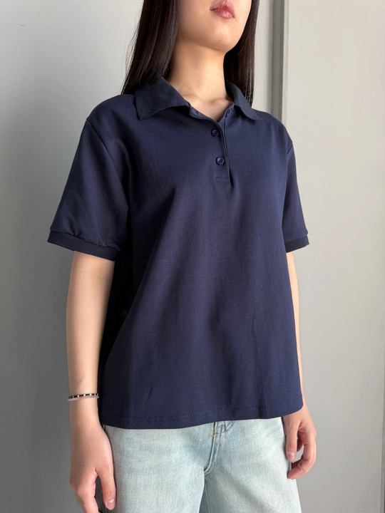 Ayollar uchun polo futbolka basic keng fason
