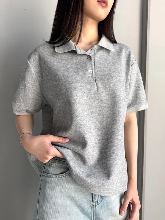 Ayollar uchun polo futbolka basic keng fason