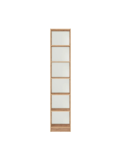 Стеллаж Polini Home Smart Вертикальный, 6 секций, 40x28x202 см, дуб крафт золотой — POLINI-STELG6M