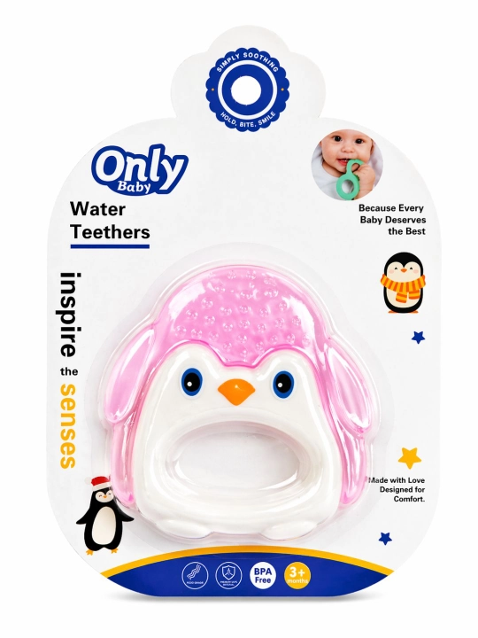 Bolalar uchun sovitiladigan suvli tishlagich pingvin, BPA Free прорезыватель 3+ oy