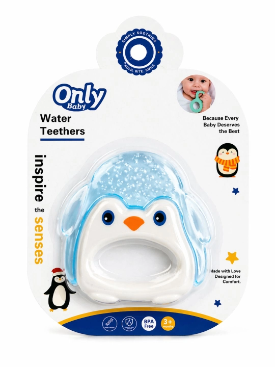 Bolalar uchun sovitiladigan suvli tishlagich pingvin, BPA Free прорезыватель 3+ oy