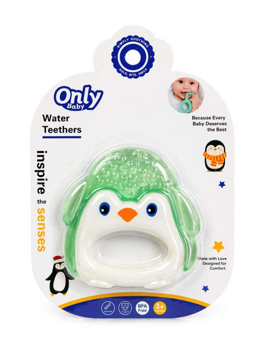 Bolalar uchun sovitiladigan suvli tishlagich pingvin, BPA Free прорезыватель 3+ oy