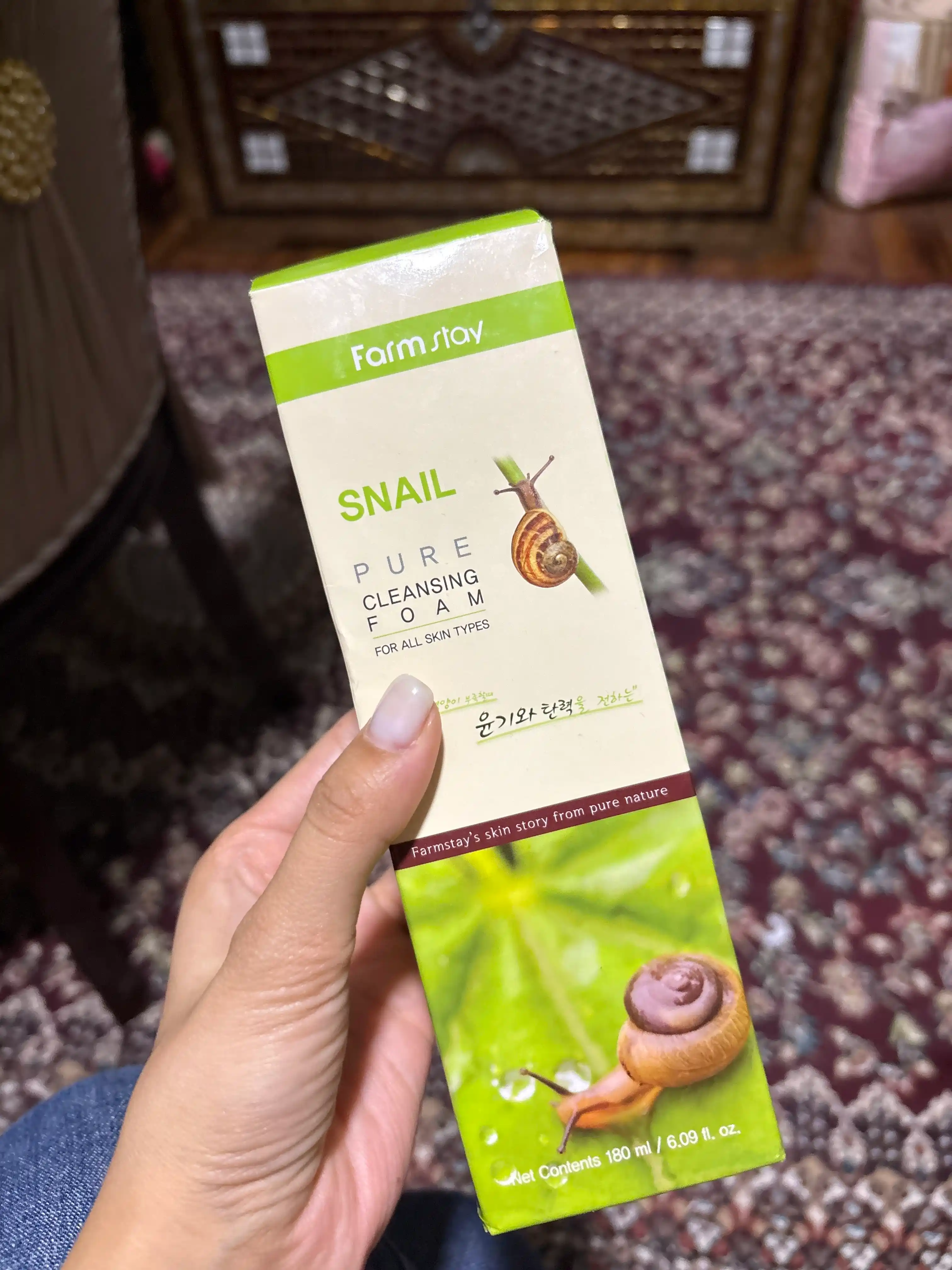 Farmstay yuz yuvish ko'pigi salyangoz mucinli Snail Pure Cleansing Foam tozalovchi