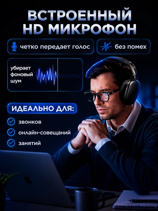 Simsiz quloqchinlar P9, Bluetooth 5.0, Stereo tovush, Qora, Oq, Moviy, Qizil