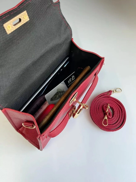 Kelly сумка кросс-боди, маленькая, через плечо, в стиле Hermes, ХЕРМЕС маленькая, экокожа