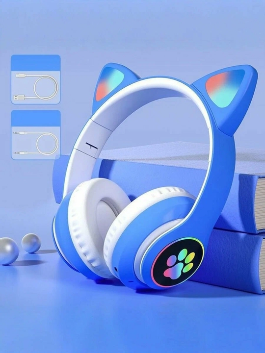 Simsiz Bluetooth quloqchinlar STN-28, yoritiladigan mushuk quloqlari bilan
