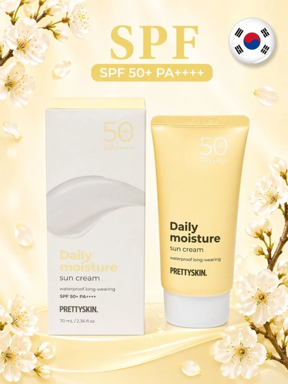 Pretty Skin Yuz uchun namlovchi, quyoshdan himoyalovchi krem SPF50+ PA++++ 4 xil, 70 ml - 