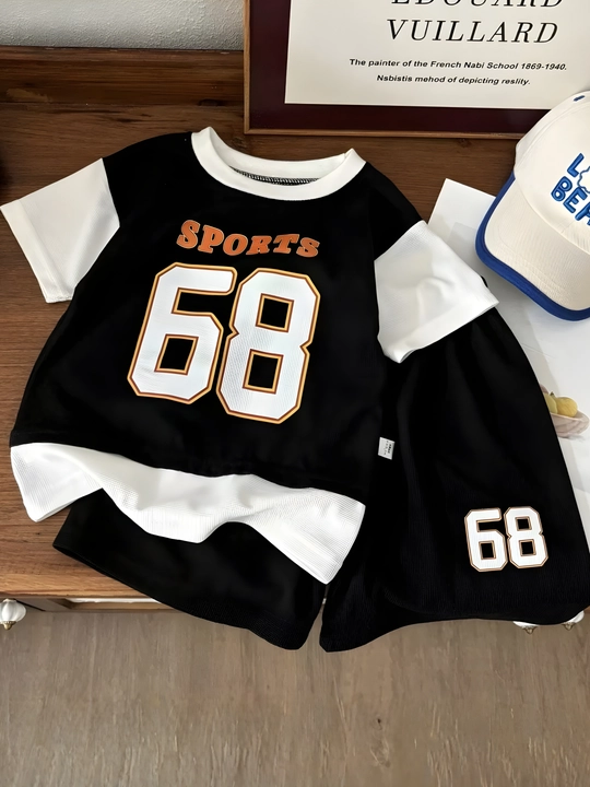 Детский летний спортивный костюм “Sports 68” (футболка и шорты) - 