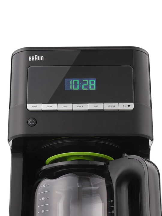 Braun PurAroma 7 KF7020BK tomchilatib qahva qaynatgich, taymer va LCD-displey