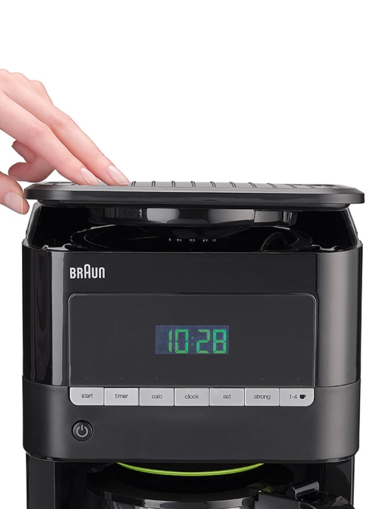 Braun PurAroma 7 KF7020BK tomchilatib qahva qaynatgich, taymer va LCD-displey