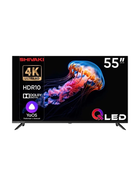 Телевизор Shivaki S55UY10 55" Smart TV Ultra 4K UHD, Wi-Fi, Android, чёрный - 
