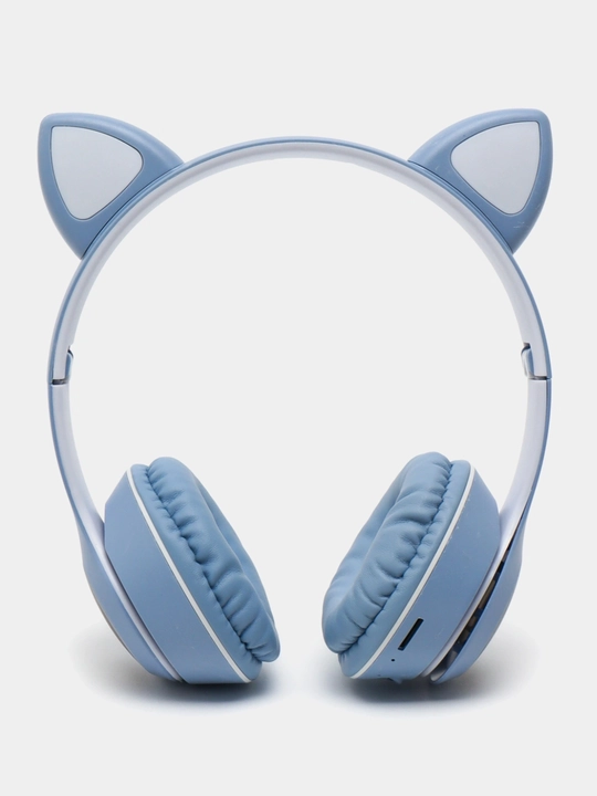Cat Ear simsiz quloqchinlar (Bluetooth 5.3) – LED yoritgichli, bolalar va qizlar uchun