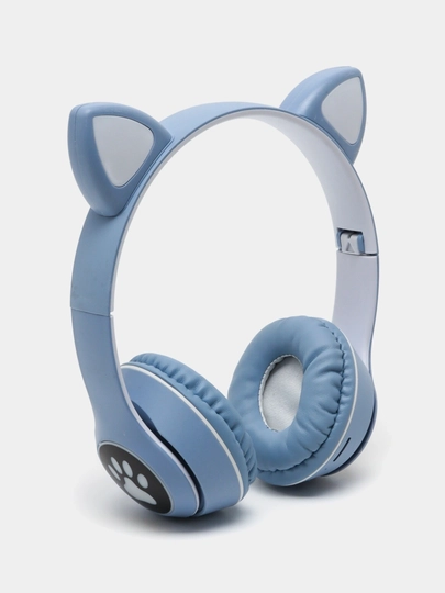 Cat Ear simsiz quloqchinlar (Bluetooth 5.3) – LED yoritgichli, bolalar va qizlar uchun