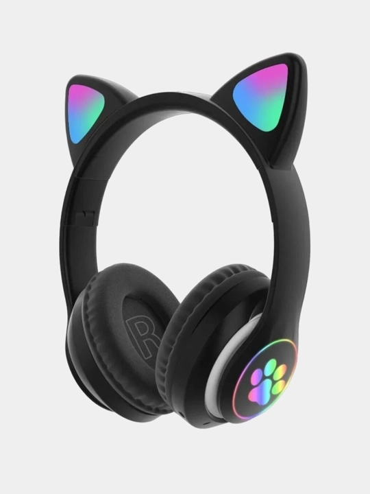 Cat Ear simsiz quloqchinlar (Bluetooth 5.3) – LED yoritgichli, bolalar va qizlar uchun