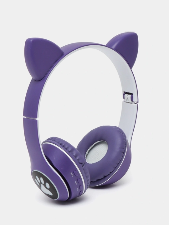 Cat Ear simsiz quloqchinlar (Bluetooth 5.3) – LED yoritgichli, bolalar va qizlar uchun