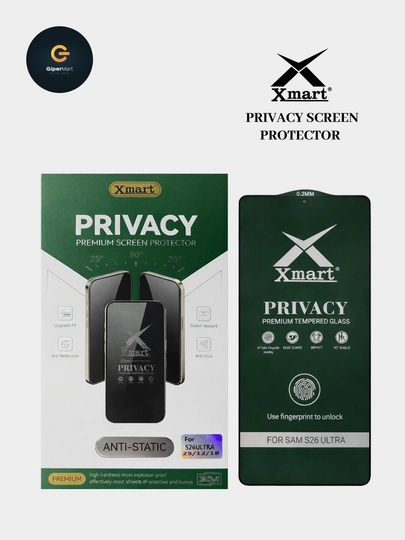 Himoya oynasi Xmart Privacy Anti Dust, Samsung S25/S26, S25+/S26+, S25 Ultra /S26 Ultra - 
