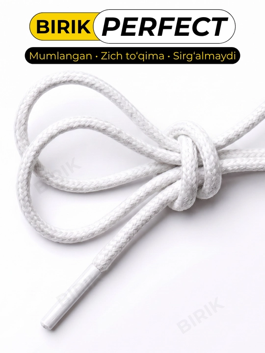 Bog'ich BIRIK PERFECT mumli klassik 4 mm 60-120 sm tufli botinka krossovka uchun